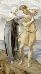 Mann hört auf den Ruf des Gewissens, 1910